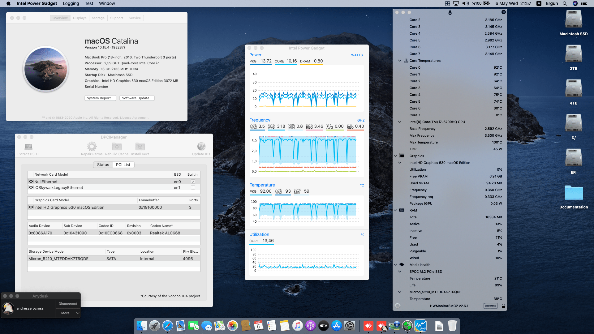 Success Hackintosh macOS Catalina 10.15.4 Build 19E287 at Asus ROG G501VW-FY031T